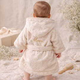 Premium Bamboo Bebek Bornozu