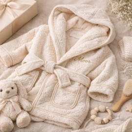 Premium Bamboo Bebek Bornozu