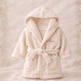 Premium Bamboo Bebek Bornozu