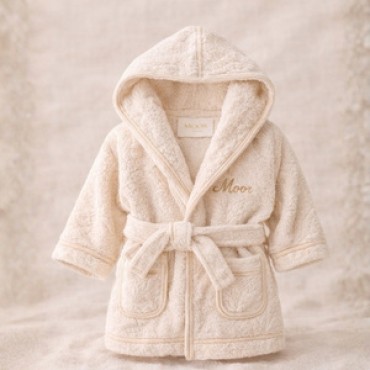 Premium Bamboo Bebek Bornozu