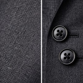 Slim Fit Antrasit Yün Karışımlı Takım Elbise