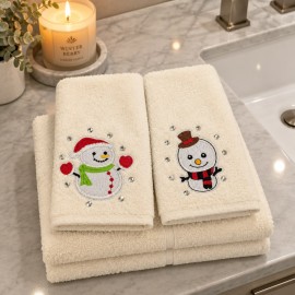 Yılbaşı Temalı 2'li Havlu Seti | Christmas Themed 2-Piece Hand Towel Set